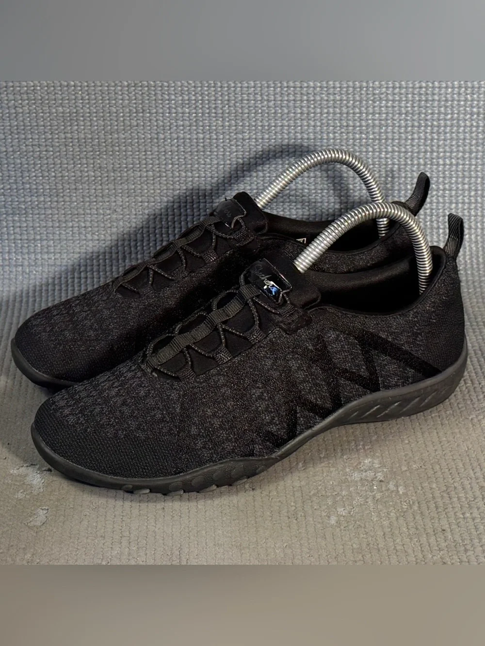 SKECHERS Relaxed Fit Breathe-Easy Infi-Knity Black Comfort Shoes Women Size 7.5